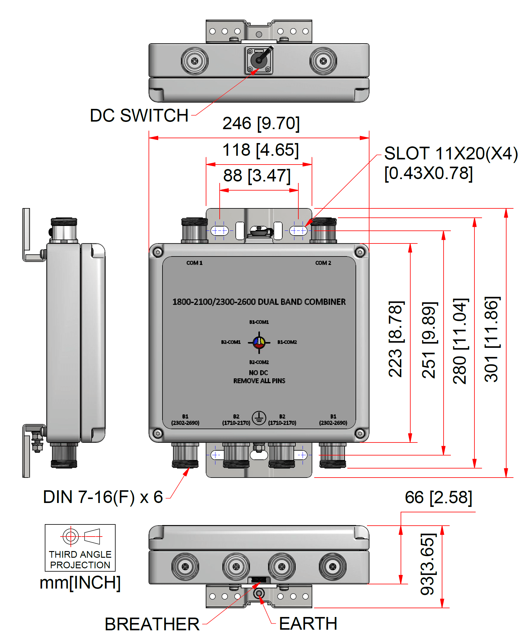 Kaelus DBC0062F2V51-1 | 1800-2100/2300-2600 DUAL BAND Kaelus DBC0062F2V51-1 | 1800-2100/2300-2600 DUAL BAND
