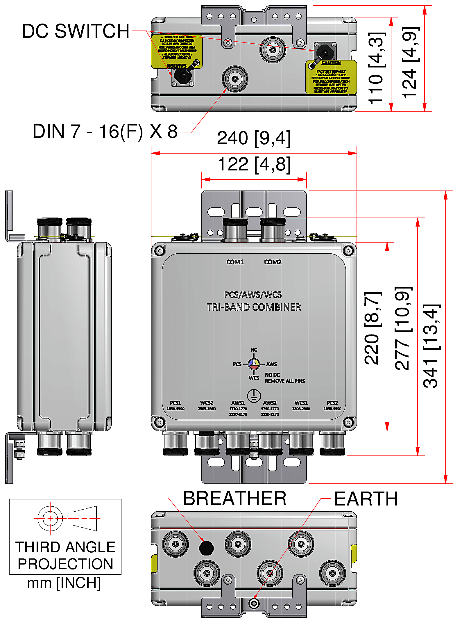 Kaelus TBC0037F2V51-1 | TWIN TRIPLEXER PCS/AWS/WCS | Kaelus Kaelus TBC0037F2V51-1 | TWIN TRIPLEXER PCS/AWS/WCS | Kaelus